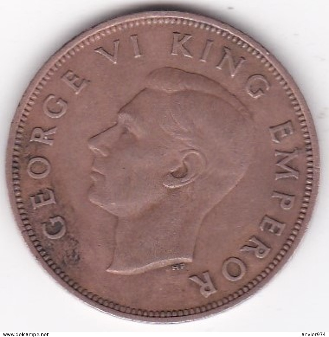 New Zealand 1 Penny 1940, George VI, En Bronze , KM# 13 - New Zealand