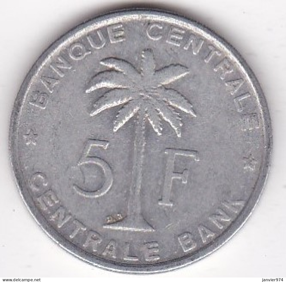 Congo Belge Ruanda Urundi 5 Francs 1958, En Aluminium-magnésium, KM# 3 - 1951-1960: Baudouin I