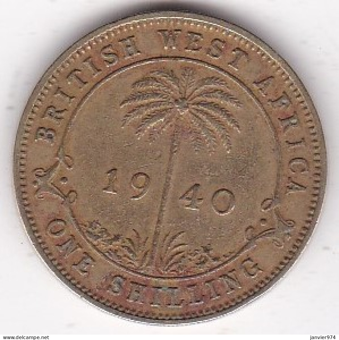 British West Africa 1 Shilling 1947 George VI, En Laiton De Nickel, KM# 23 - Otros – Africa