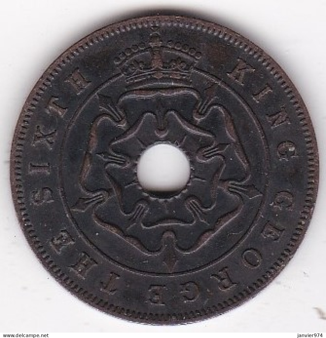 Rhodésie Du Sud 1 Penny 1951 George VI , En Bronze , KM# 25 - Rhodesia