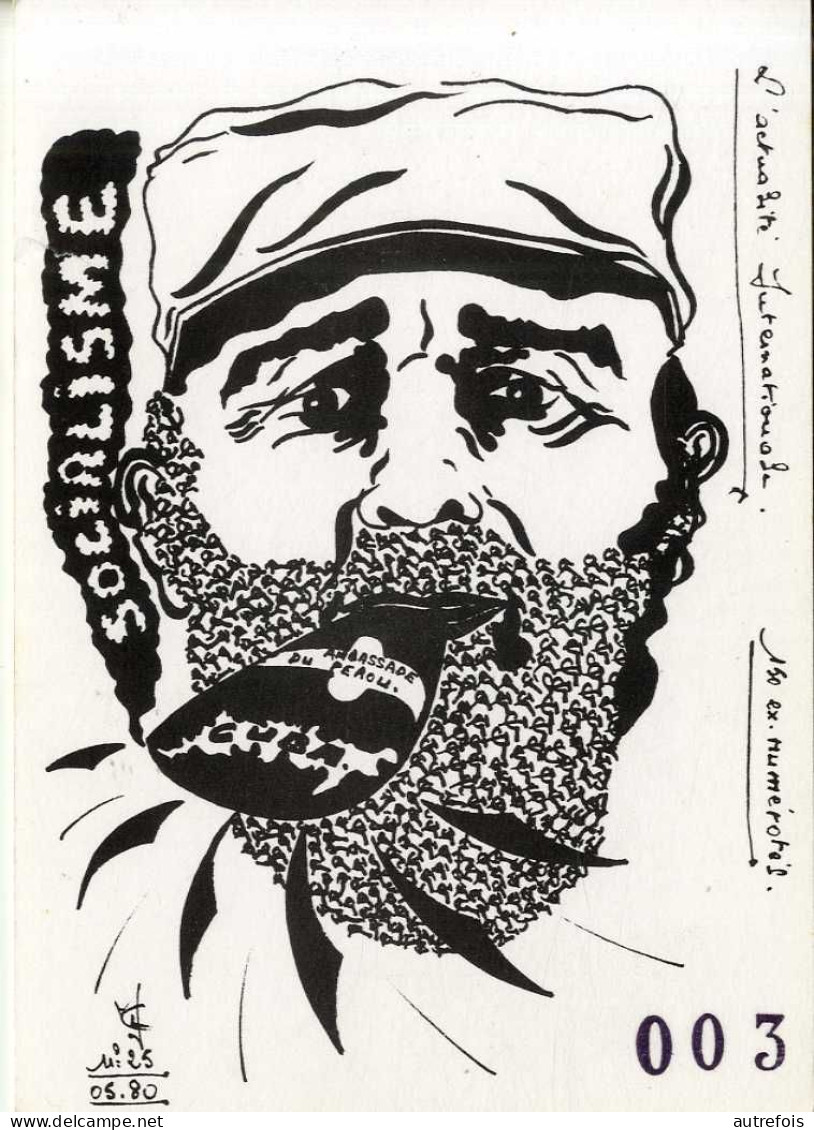 SOCIALISME  AMBASSADE DU PEROU  CUBA  -    -  ILLUSTRATION J LARDIE 1980  - S G N° 25  - TIRAGE LIMITE 150 EX NUMEROTES - Lardie