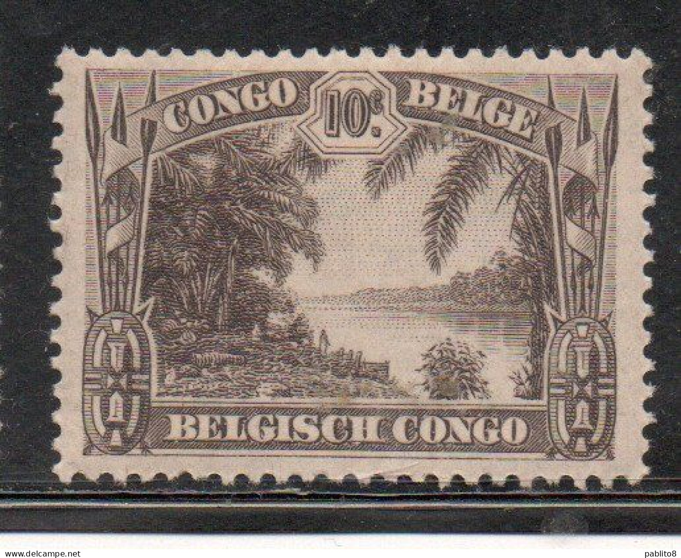 BELGIAN CONGO BELGA BELGE 1931 1937 1932 VIEW OF SANKURU RIVER 10c MH - Neufs