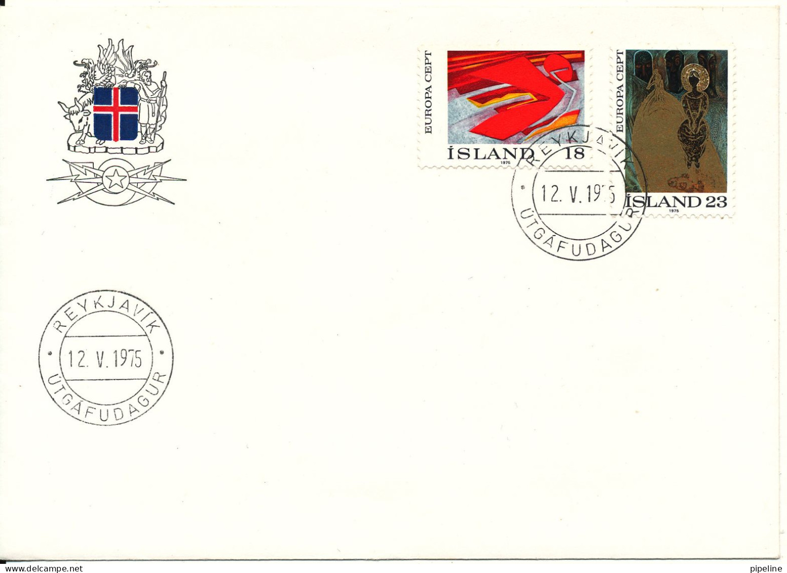Iceland FDC 12-5-1972 EUROPA CEPT Complete Set Of 2 - 1975