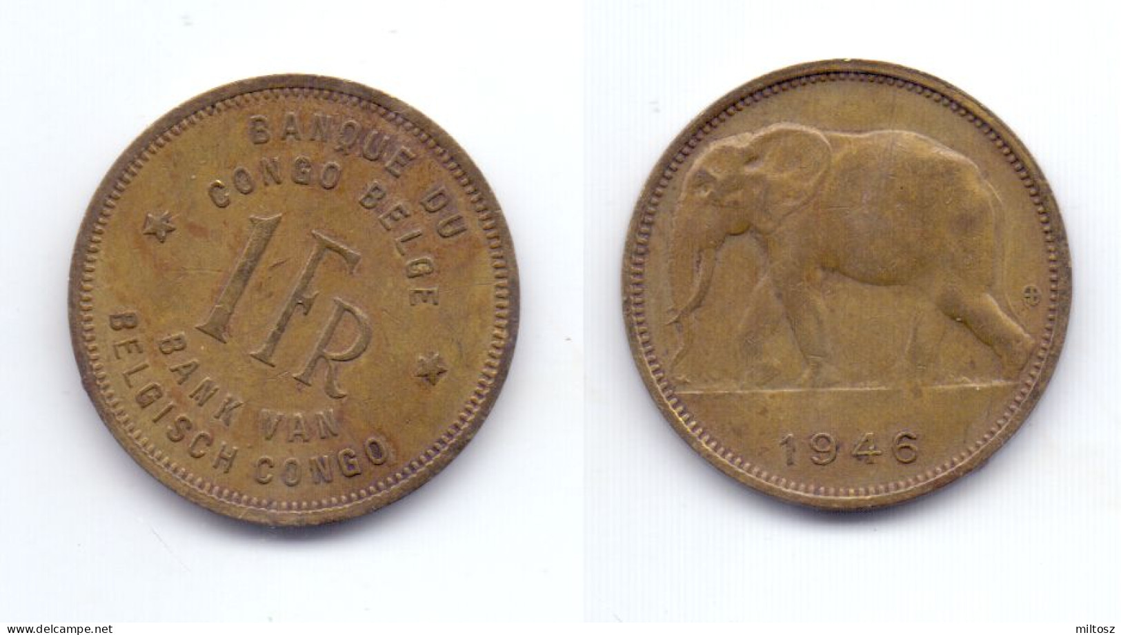 Belgian Congo 1 Franc 1946 - 1945-1951: Regentschap