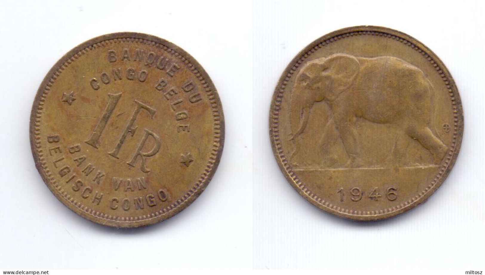 Belgian Congo 1 Franc 1946 - 1945-1951: Régence