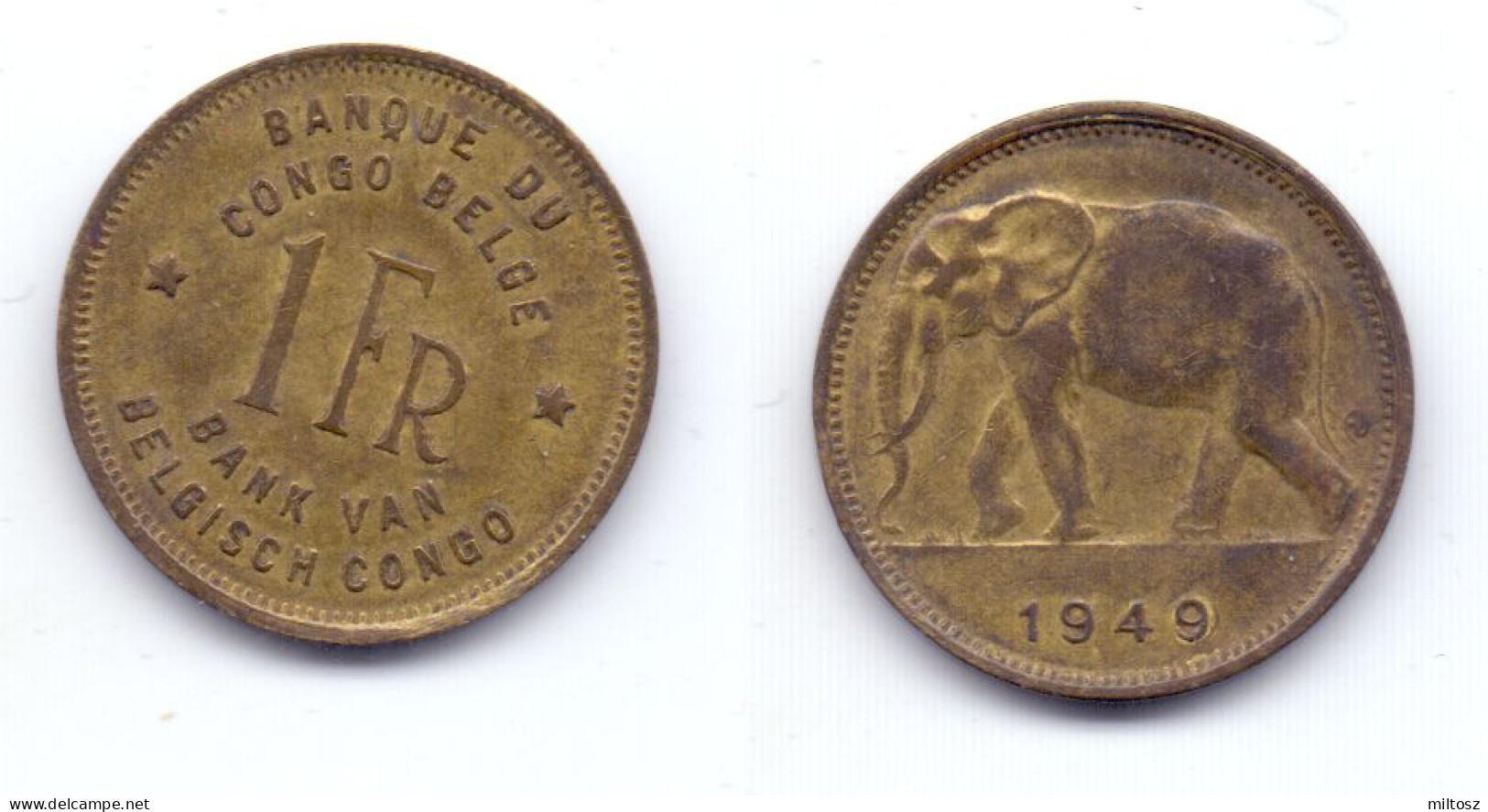Belgian Congo 1 Franc 1949 - 1945-1951: Regentschaft