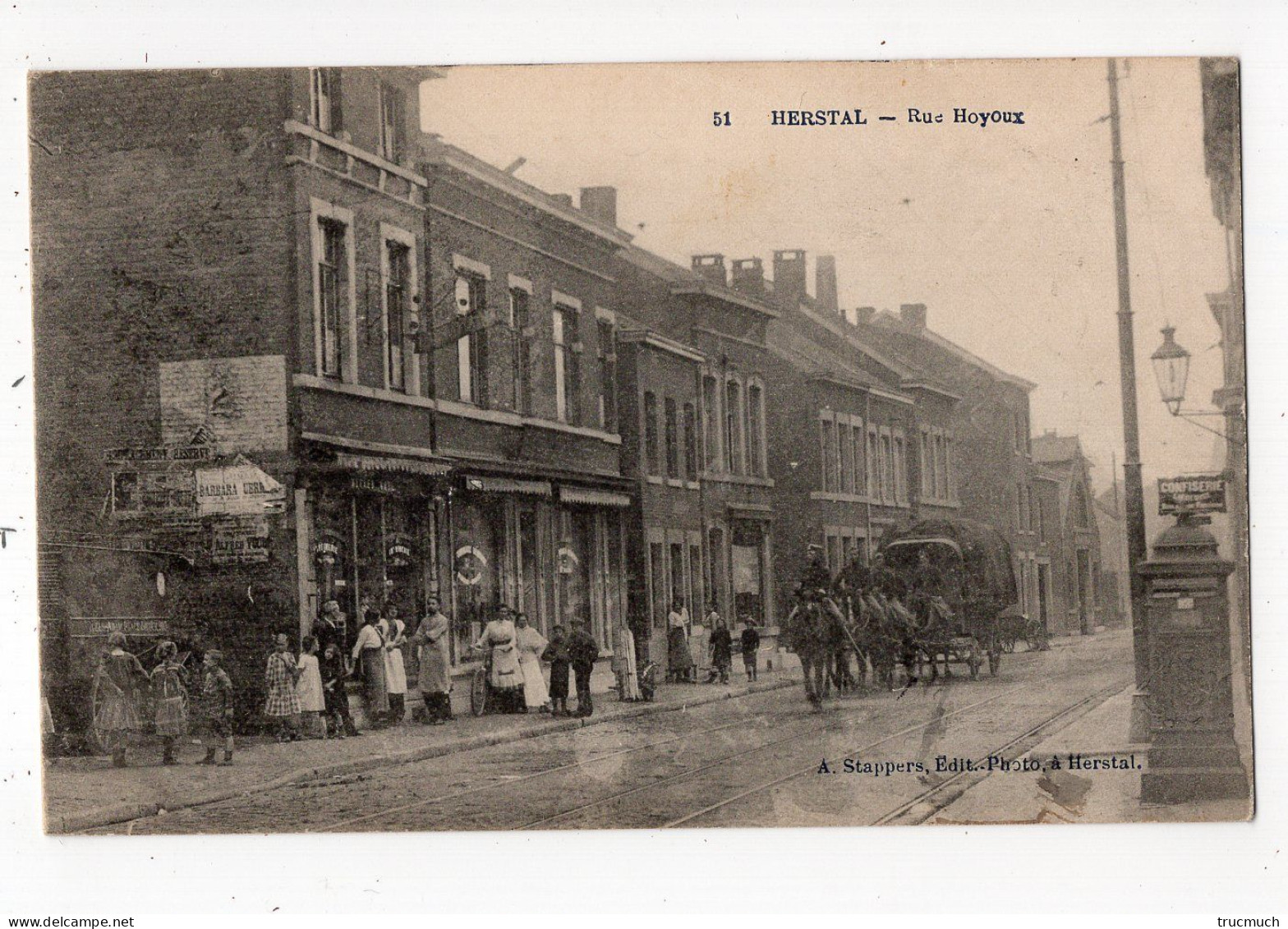 15 - HERSTAL - Rue Hoyoux *belle Animation - Attelage* - Herstal