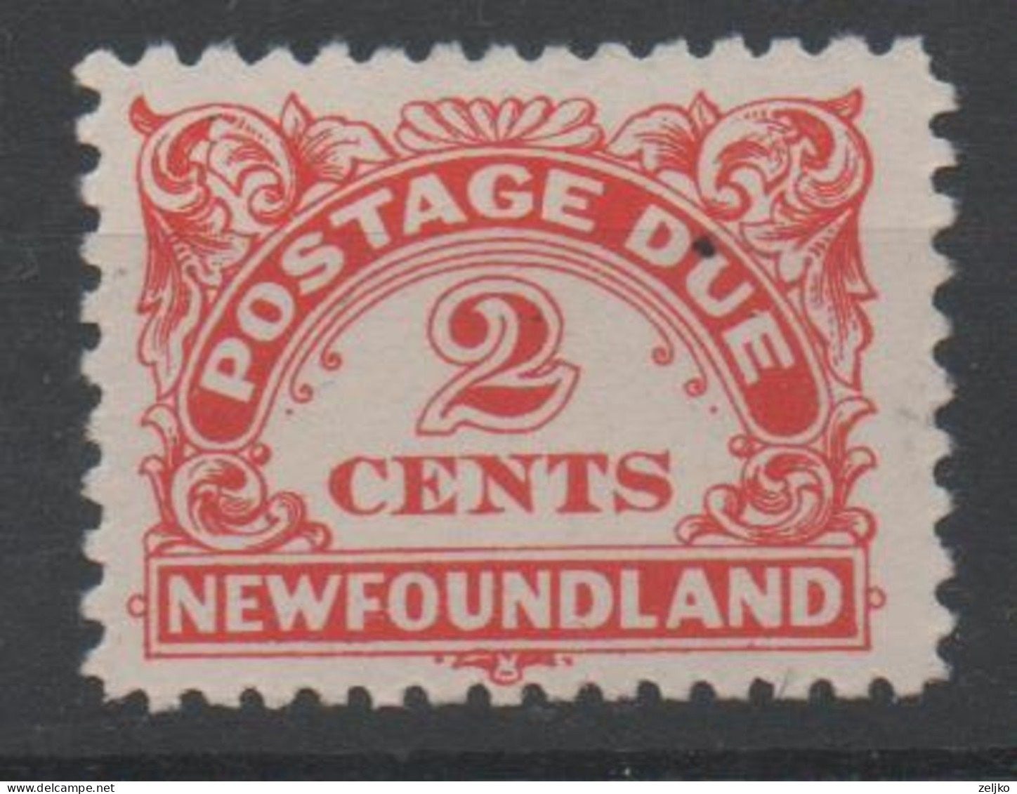 Newfoundland, MNH, 1939, Postage Due, Michel Porto 2A, Perforation 10 - 1908-1947