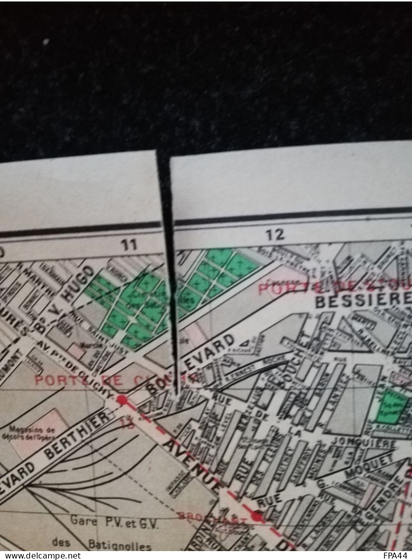 PLAN DE PARIS EDITIONS L'INDISPENSABLE Avec Indication Du Métropolitain    73 Cm X 53 Cm   Imprimerie LEFEBVRE 9-51 - Europa