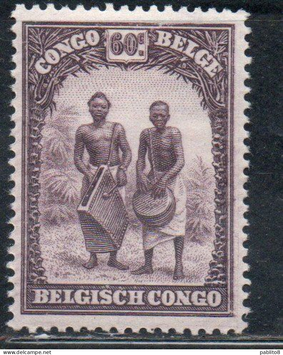 BELGIAN CONGO BELGA BELGE 1931 1937 1932 BATETELAS DRUMMERS 60c MH - Unused Stamps