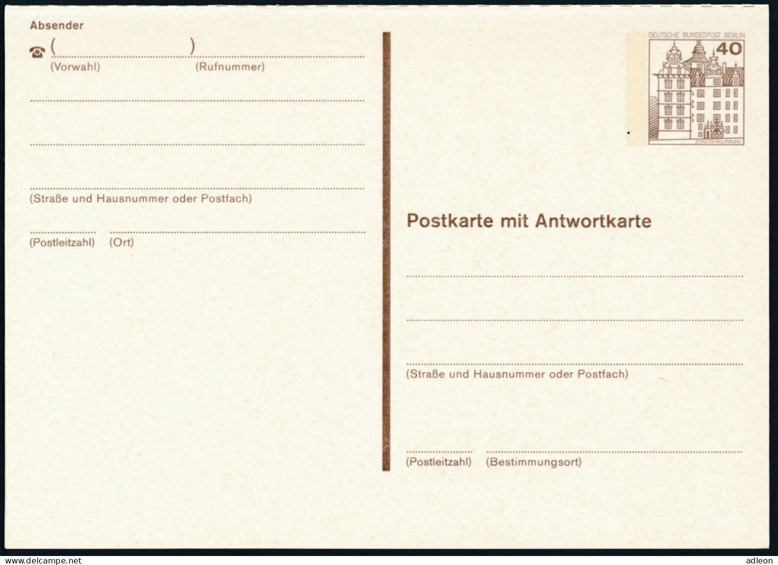 Berlin - Entier Postal / W-Berlin - Poskarte P 124/I ** - Cartes Postales - Neuves