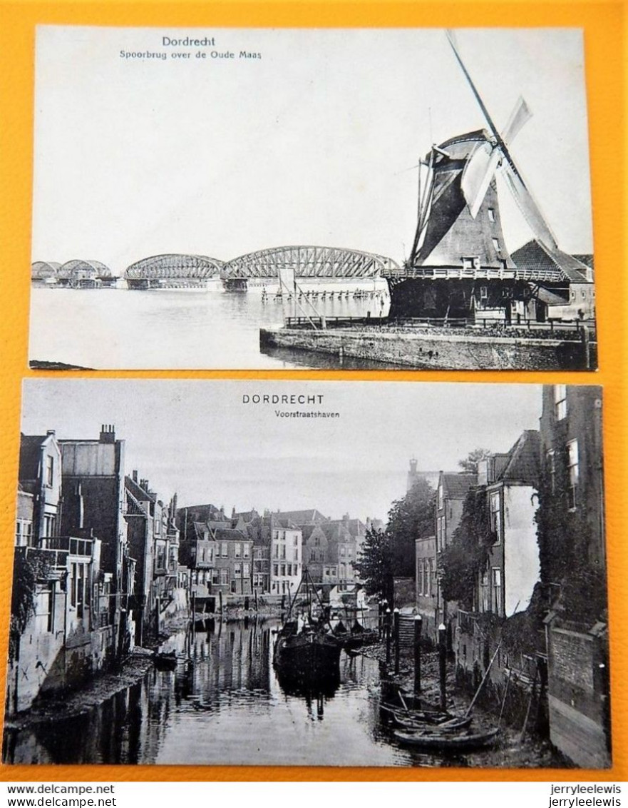 DOORDRECHT  - 2 Postkaarten : Spoorbrug Over De Oude Maas - Voorstraatshaven - Dordrecht