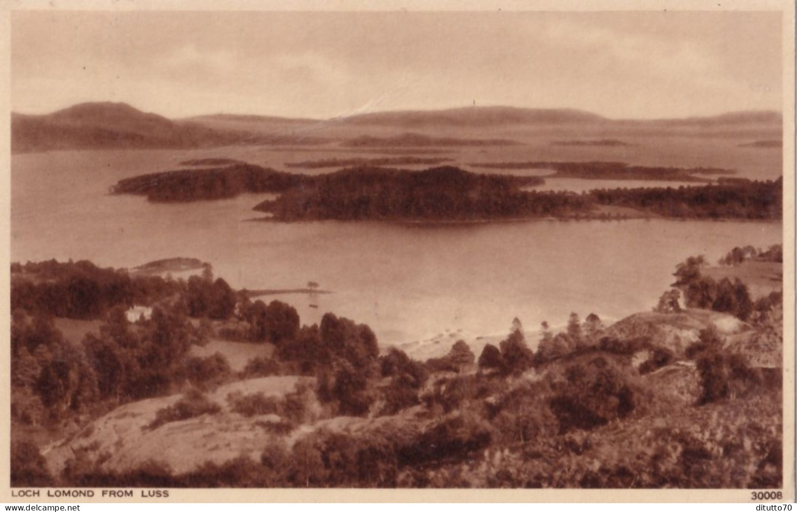 Loch Lomond From Luss - Formato Piccolo Viaggiata – FE390 - Stirlingshire