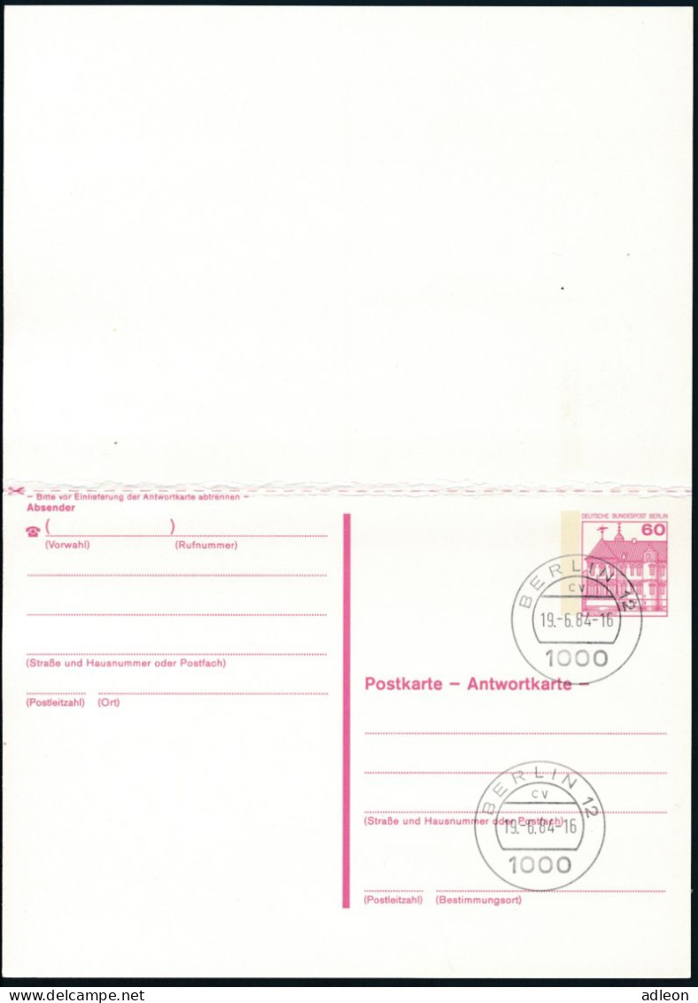 Berlin - Entier Postal / W-Berlin - Poskarte P 125/II Gest. Berlin 12 / 19-6-1984 Versandstelle - Postcards - Used