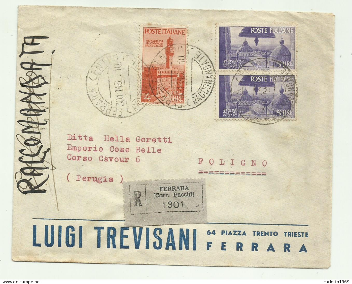 4 BUSTE CON LETTERA VARIE AFFRANCATURE - Used