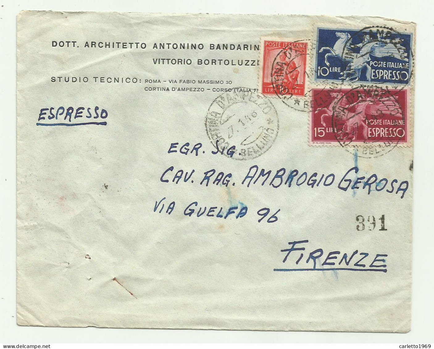 4 BUSTE CON LETTERA VARIE AFFRANCATURE - Used