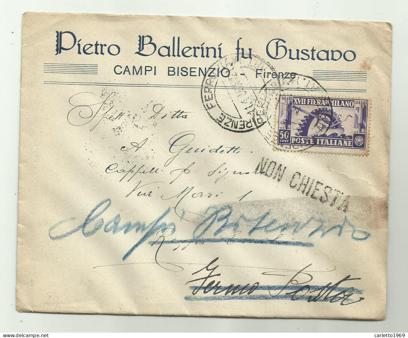 4 BUSTE CON LETTERA VARIE AFFRANCATURE - Oblitérés