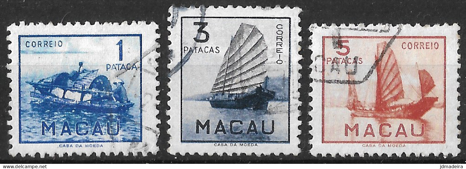 Macau Macao – 1951 Typical Boats Used Set - Used Stamps