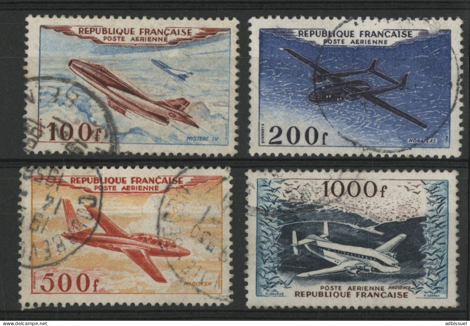 POSTE AERIENNE N° 30 à 33 Cote 37 € Oblitérés. Prototypes. Vendu à 10 % De La Cote. - 1927-1959 Gebraucht