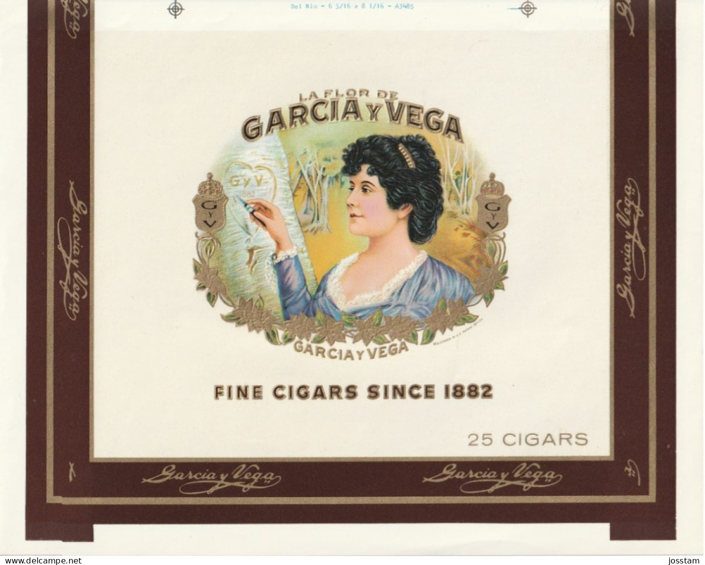 Cigar Label 203  Garcia , Sigarenbanden Vitolas , Etiquette - Etiquettes