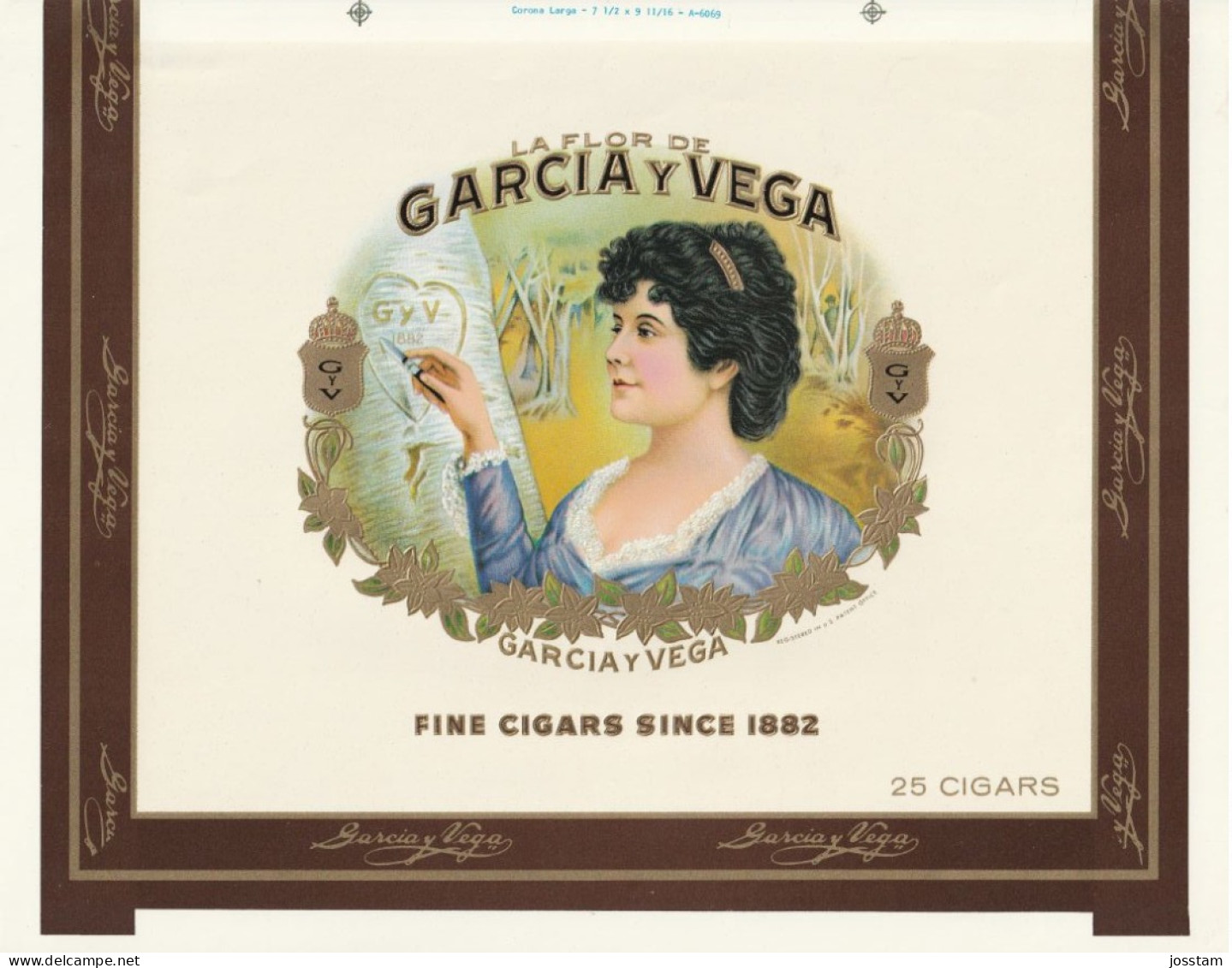 Cigar Label 204  Garcia , Sigarenbanden Vitolas , Etiquette - Labels