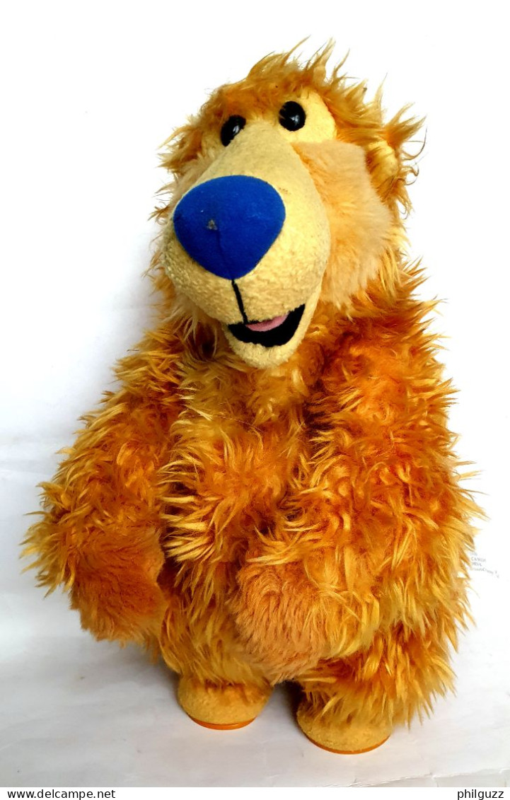 OURS EN PELUCHE WALT DISNEY TIBERE ET LA MAISON BLEUE AUTOMATE Ne Fonctionne Plus JIM HENSON MATEL 1999 - Knuffels