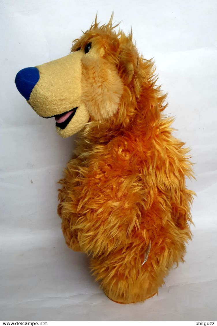 OURS EN PELUCHE WALT DISNEY TIBERE ET LA MAISON BLEUE AUTOMATE Ne Fonctionne Plus JIM HENSON MATEL 1999 - Peluche