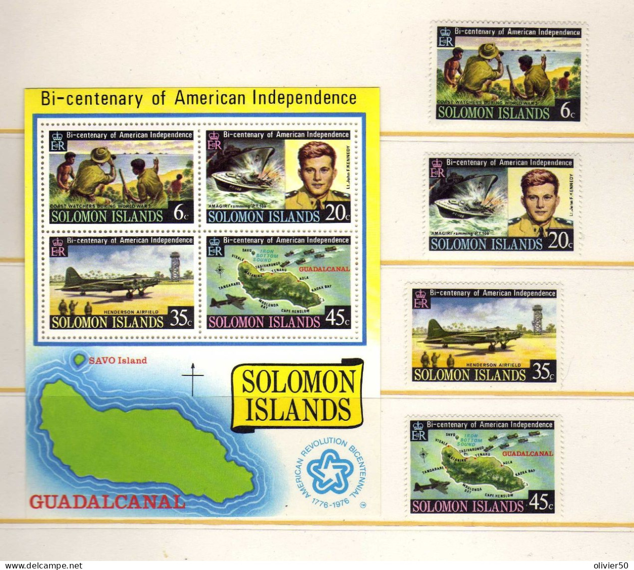 Iles Salomon -1976 - Bicentenaire Des Etats-Unis  - Neuf** -MNH - Salomonseilanden (...-1978)