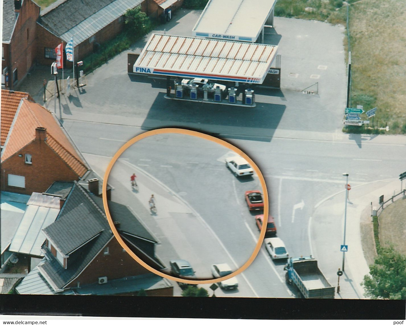 Luchtfoto Lille : Rechtenstraat / Naftpomp FINA ( Nu TOTAL ) - Lille