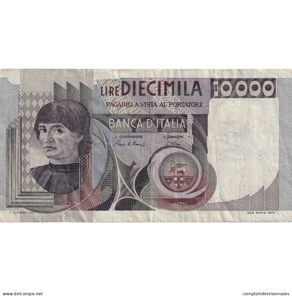 Billet, Italie, 10,000 Lire, 1980-1982, KM:106b, TTB - 10.000 Lire