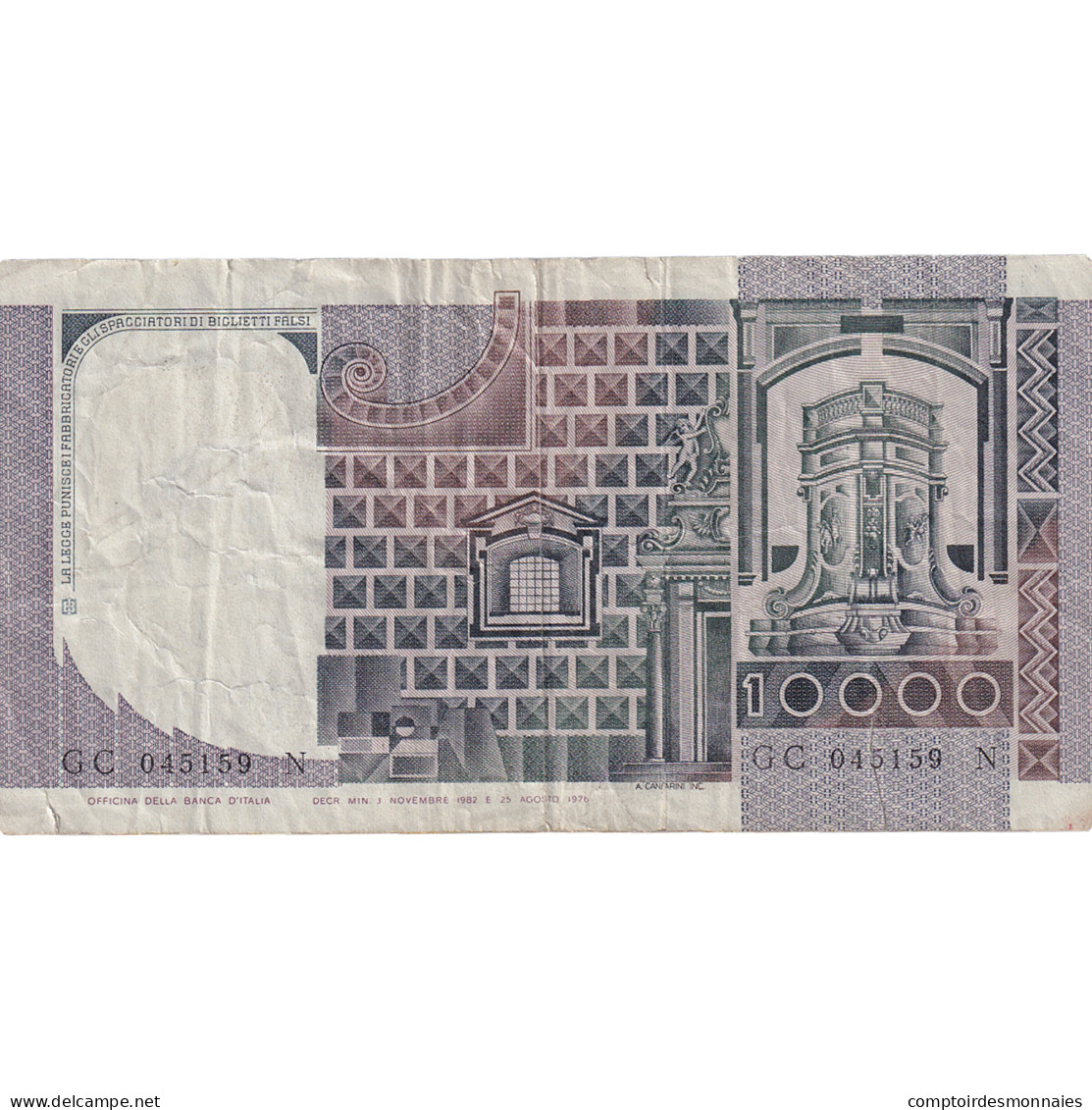 Billet, Italie, 10,000 Lire, 1980-1982, KM:106b, TTB - 10000 Lire