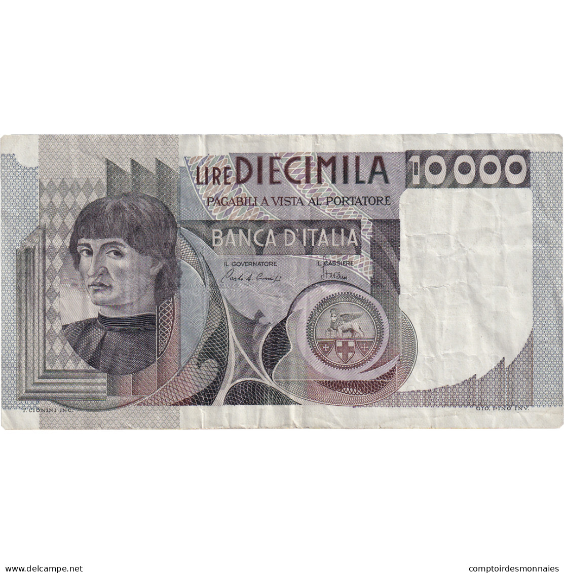 Billet, Italie, 10,000 Lire, 1980-1982, KM:106b, TB+ - 10.000 Lire