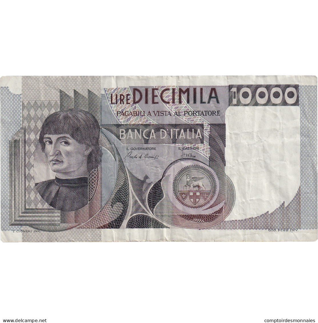 Billet, Italie, 10,000 Lire, 1980-1982, KM:106b, TB+ - 10000 Lire