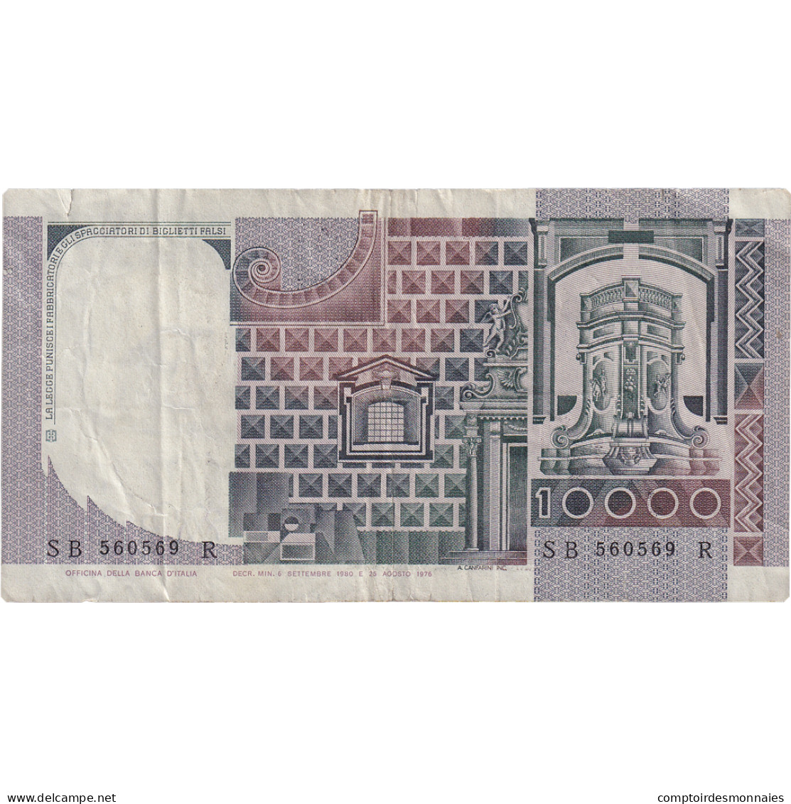 Billet, Italie, 10,000 Lire, 1980-1982, KM:106b, TB+ - 10.000 Lire