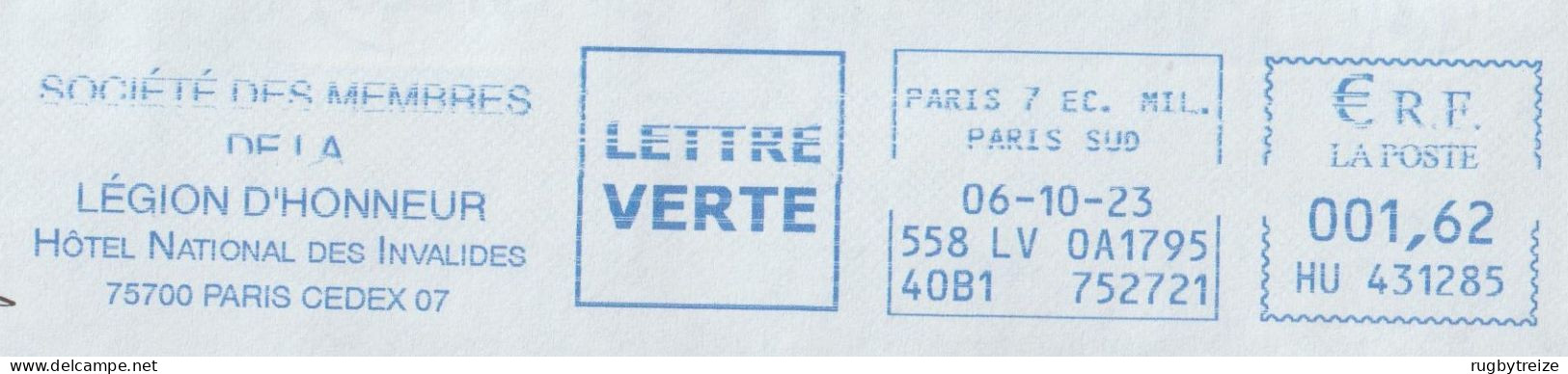 7113 Lettre Cover 2023 FRANCE SOCIETE DES MEMBRES DE LA LEGION D'HONNEUR FLAMME - Cartas & Documentos