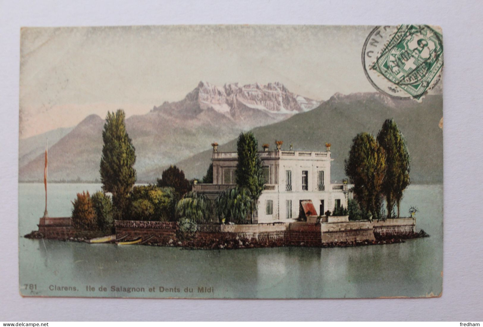 SUISSE 1907 CPA   Île De  Salagnon Et Dent Du Midi Circulée - Agno