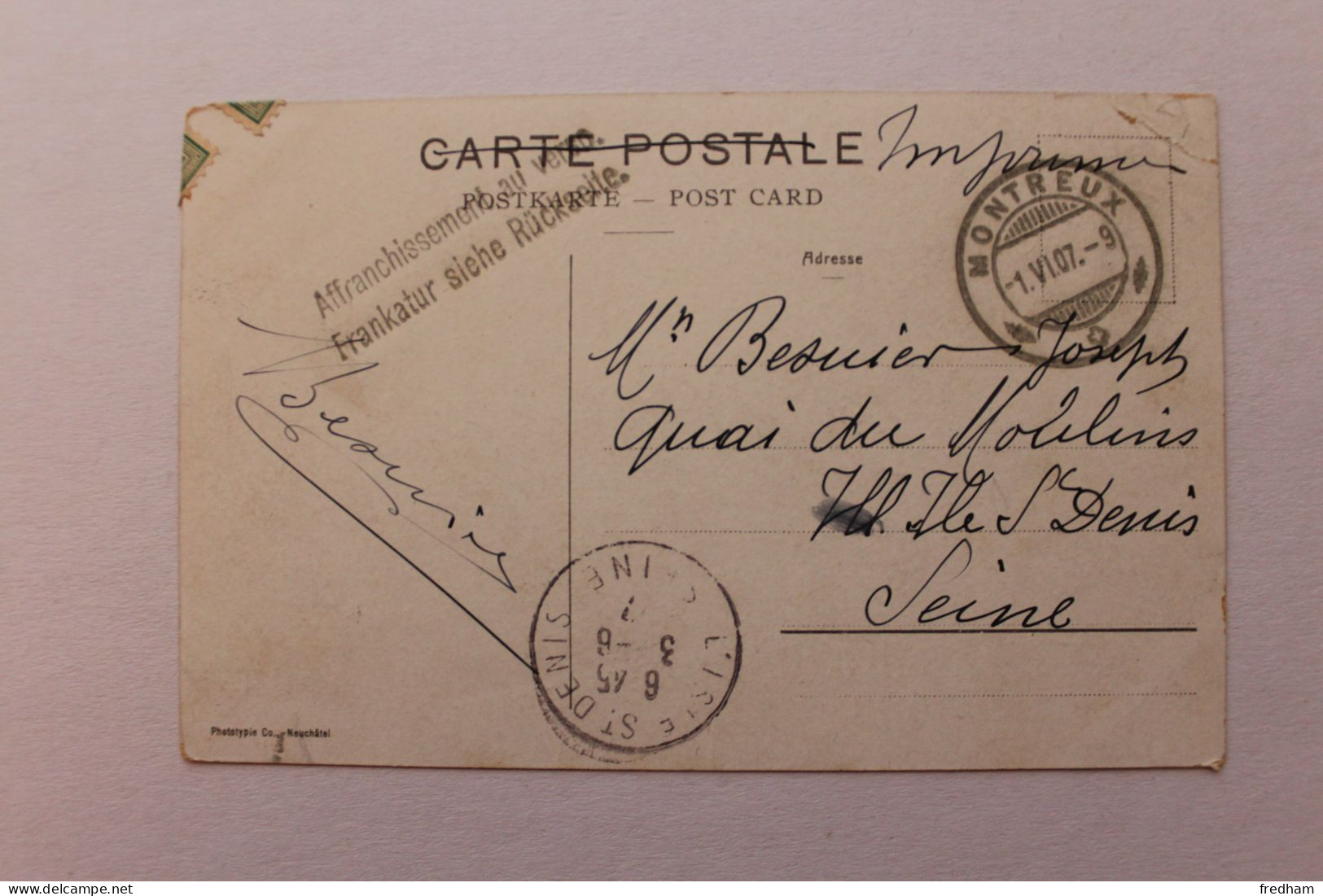 SUISSE 1907 CPA   Île De  Salagnon Et Dent Du Midi Circulée - Agno