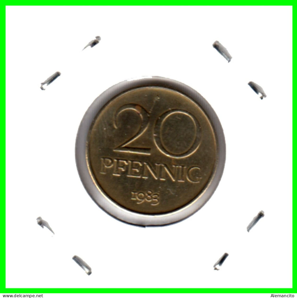 ( GERMANY DDR ) REPUBLICA DEMOCRATICA DE ALEMANIA ( DDR ) MONEDAS DE 20 PFENNING AÑO 1983  MONEDA EMBLEMA CECA- A - 20 Pfennig