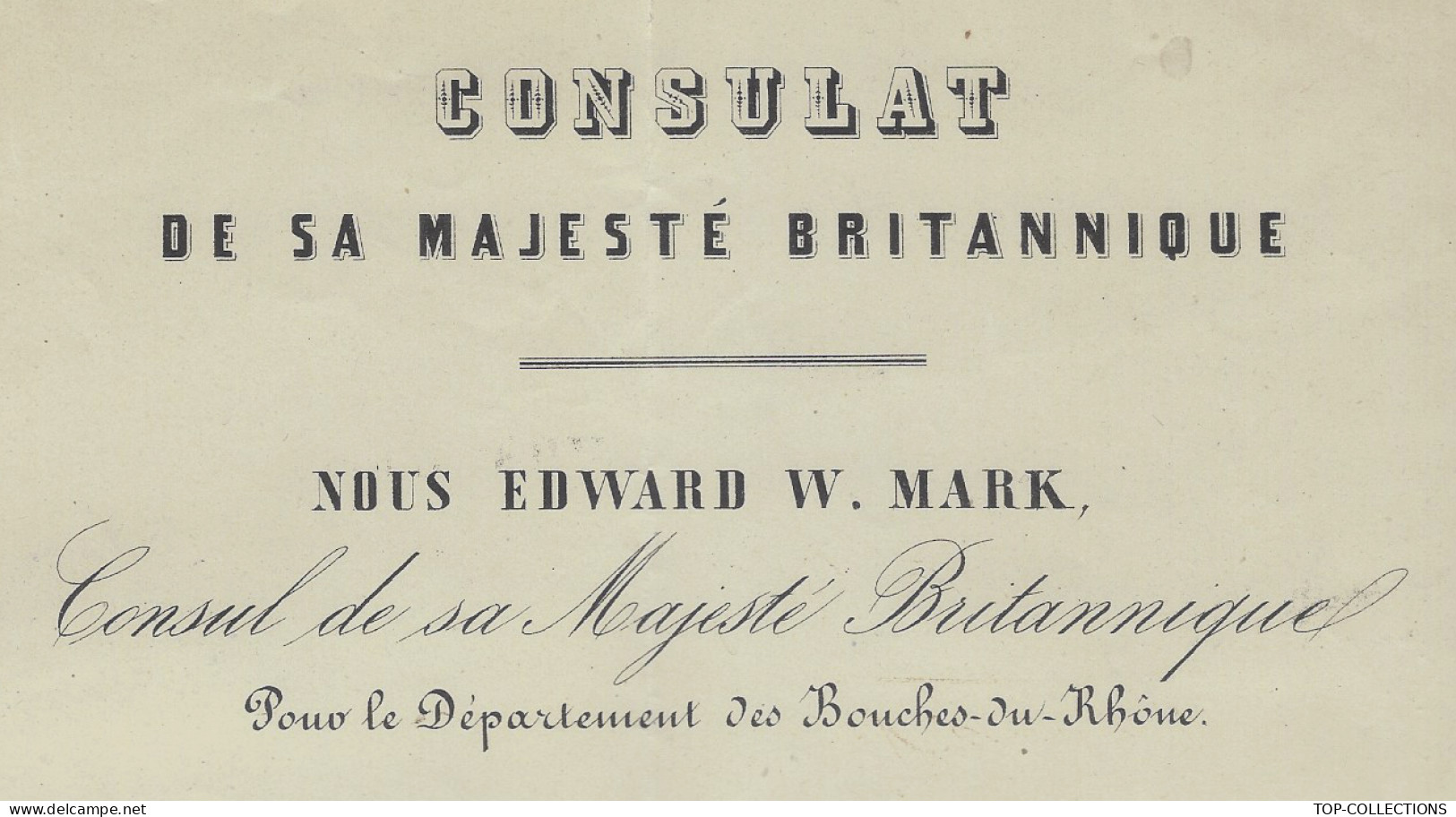 Navigation PAVILLON ANGLAIS  1882   VENTE NAVIRE VAPEUR « ADONIS » à Mac Leod  De Middlesbrough Sign.  Consul Angleterre - 1800 – 1899