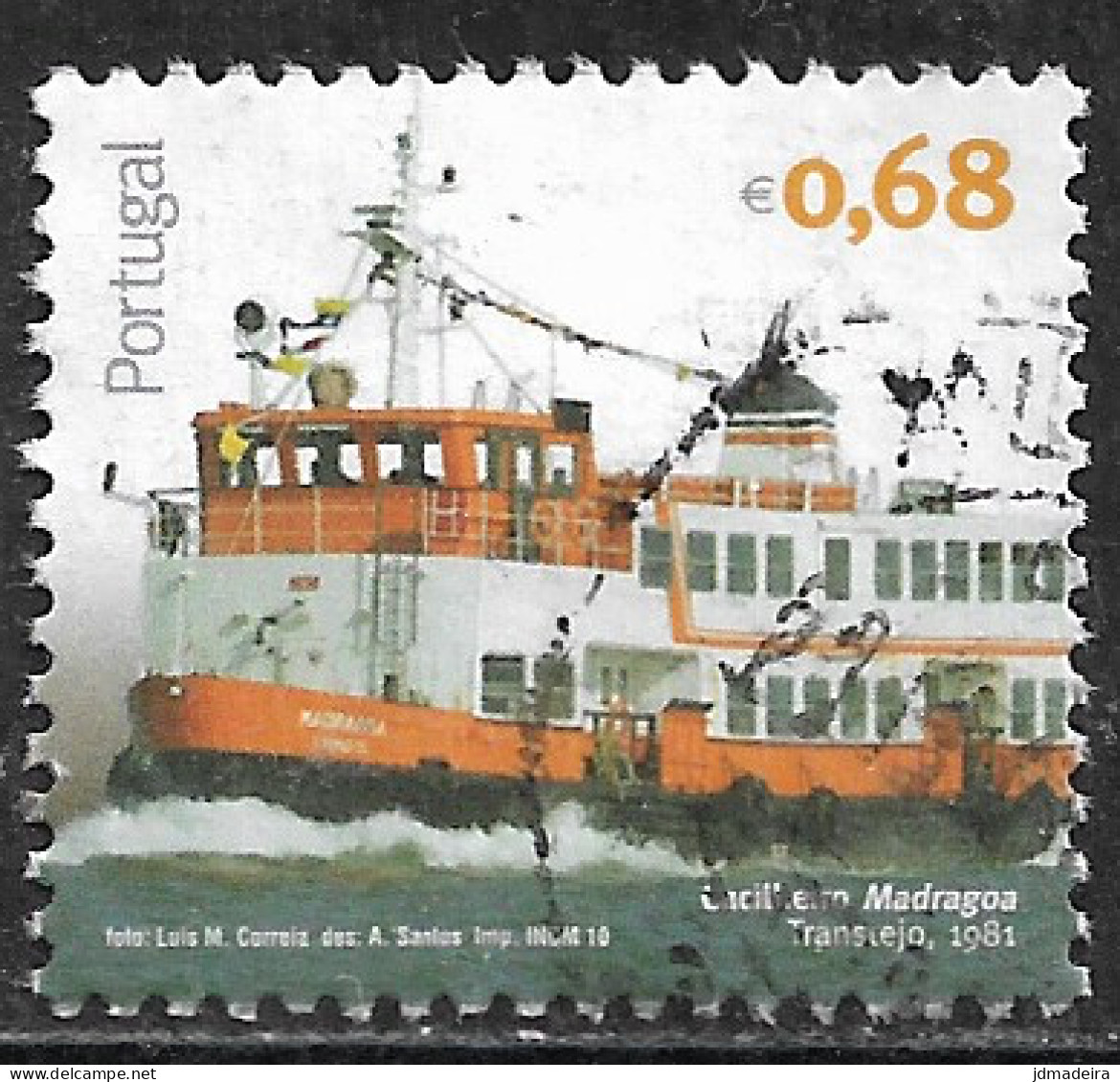 Portugal – 2010 Public Transports 0,68 Euros Used Stamp - Usati