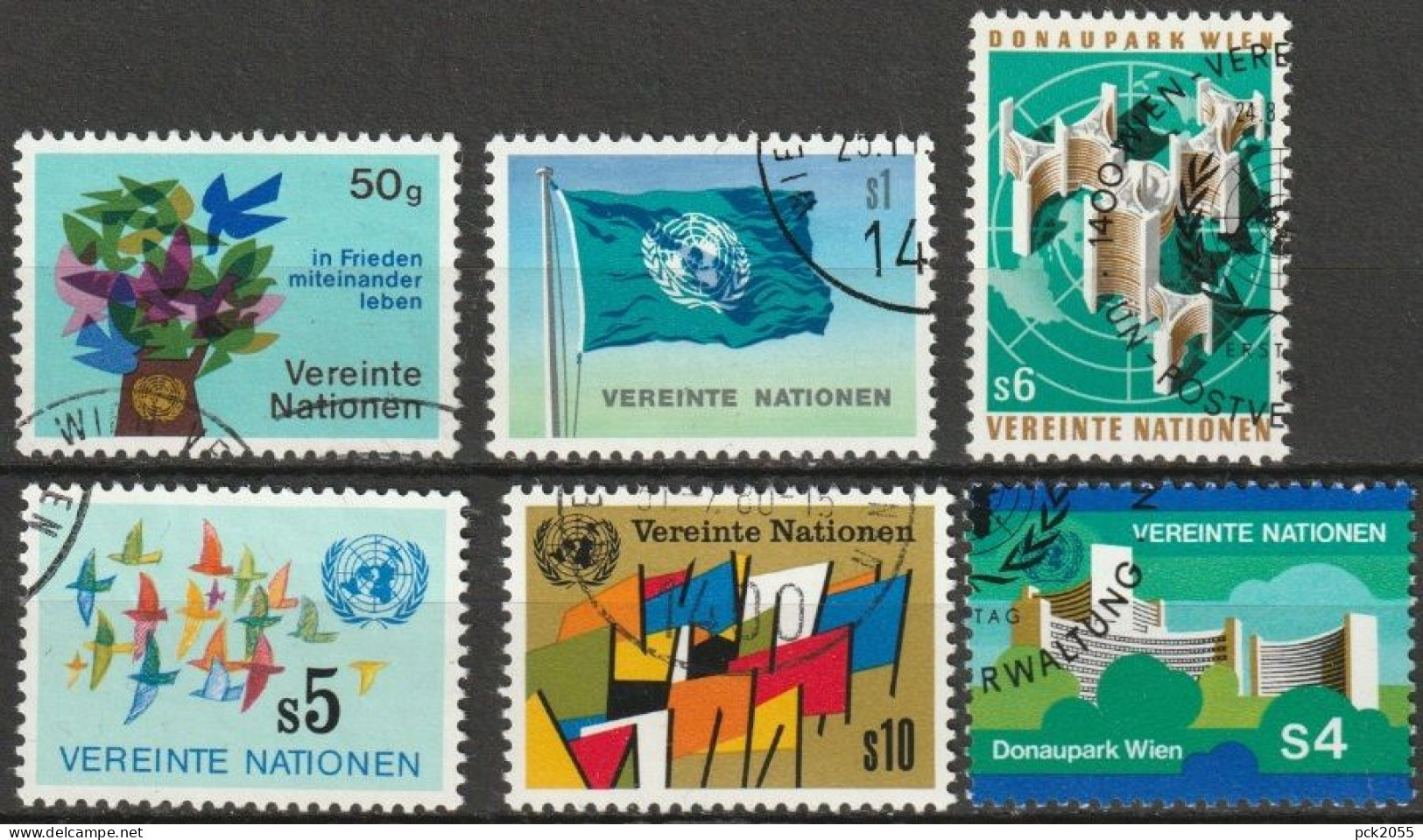UNO Wien 1979 Mi-Nr.1 - 6 O Gest. Kompletter  Jahrgang ( 996) Günstige Versandkosten - Usados