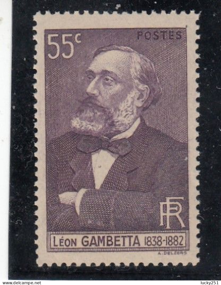 France - Année 1938 - Neuf** - N°YT 378** -  Léon Gambetta - Nuevos