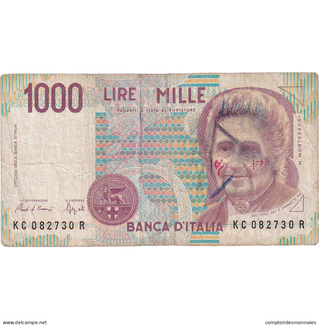 Billet, Italie, 1000 Lire, D.1990, Satirique, KM:114a, TB - 1000 Liras