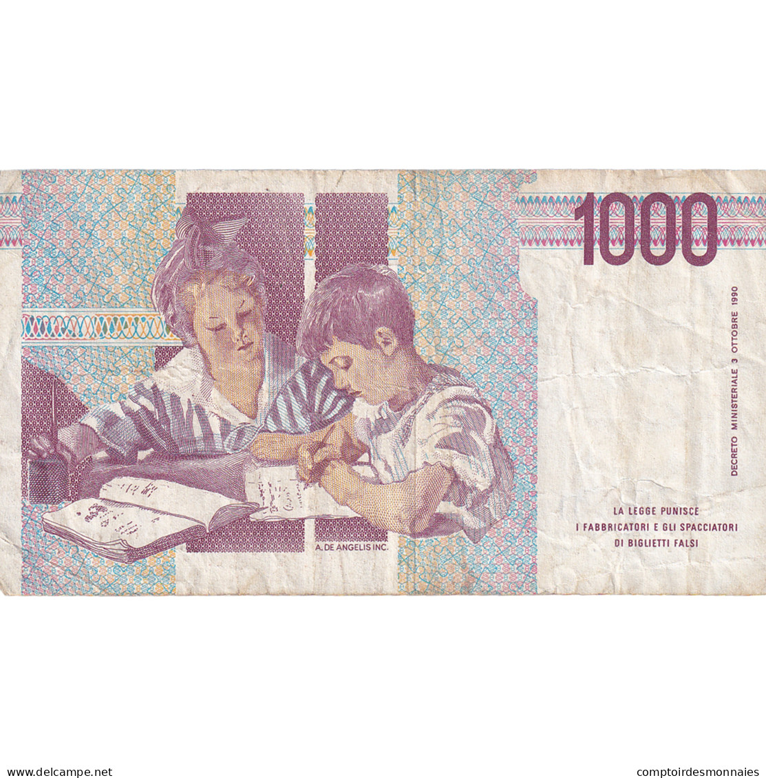 Billet, Italie, 1000 Lire, D.1990, KM:114c, TB+ - 1000 Lire