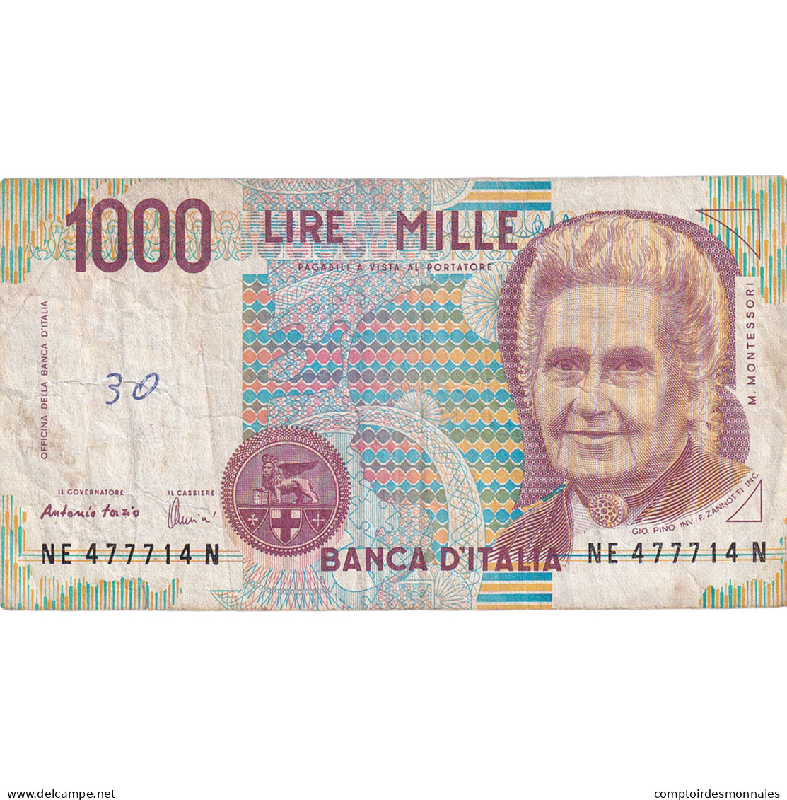 Billet, Italie, 1000 Lire, D.1990, KM:114c, TB+ - 1000 Lire