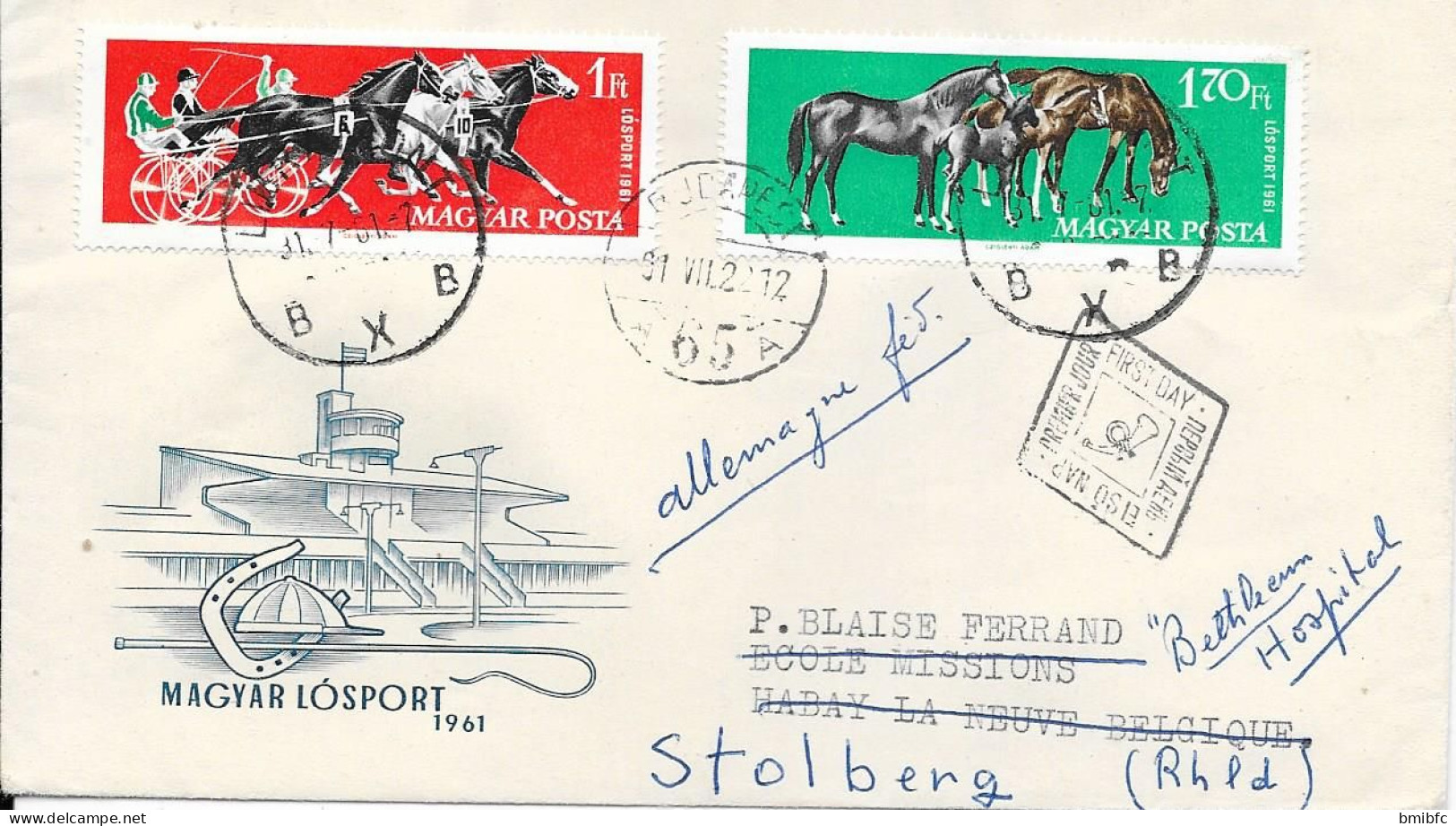 Sur Lettres Recommandées  MAGYAR LOSPORT 1961 - Storia Postale