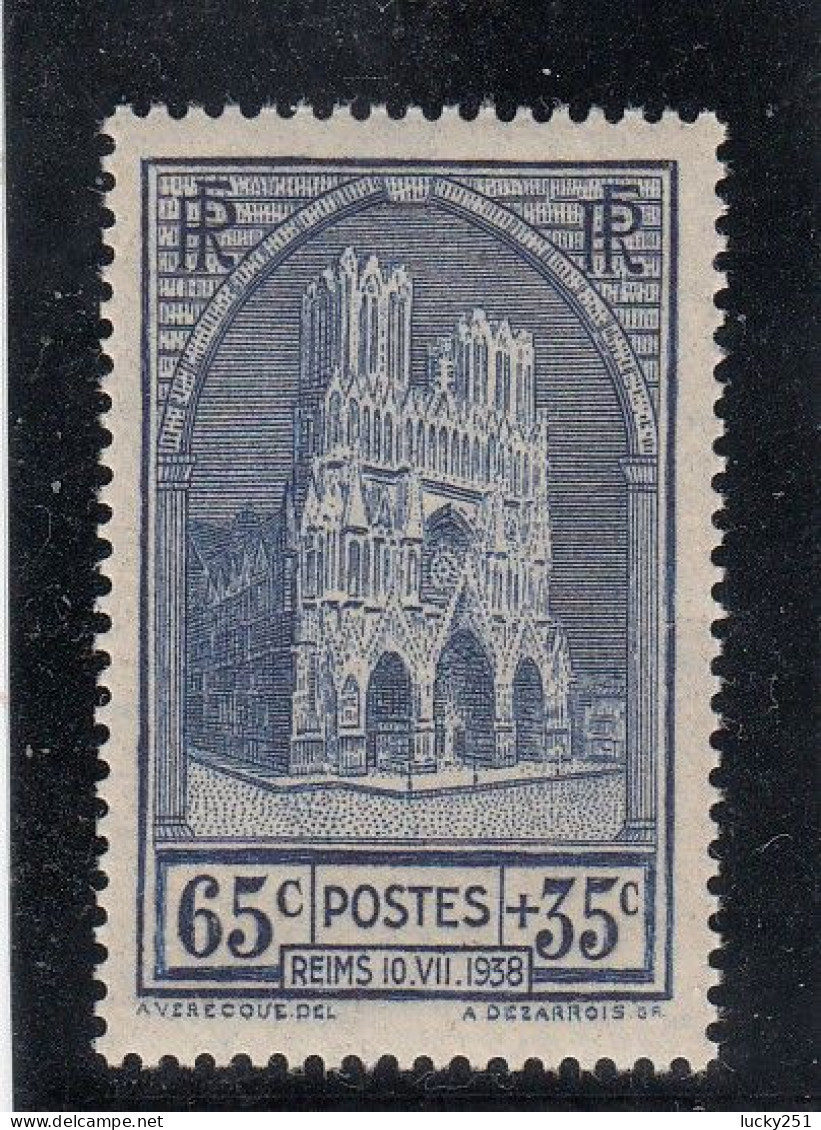 France - Année 1938 - Neuf** - N°YT 399** - Cathédrale De Reims - Ongebruikt