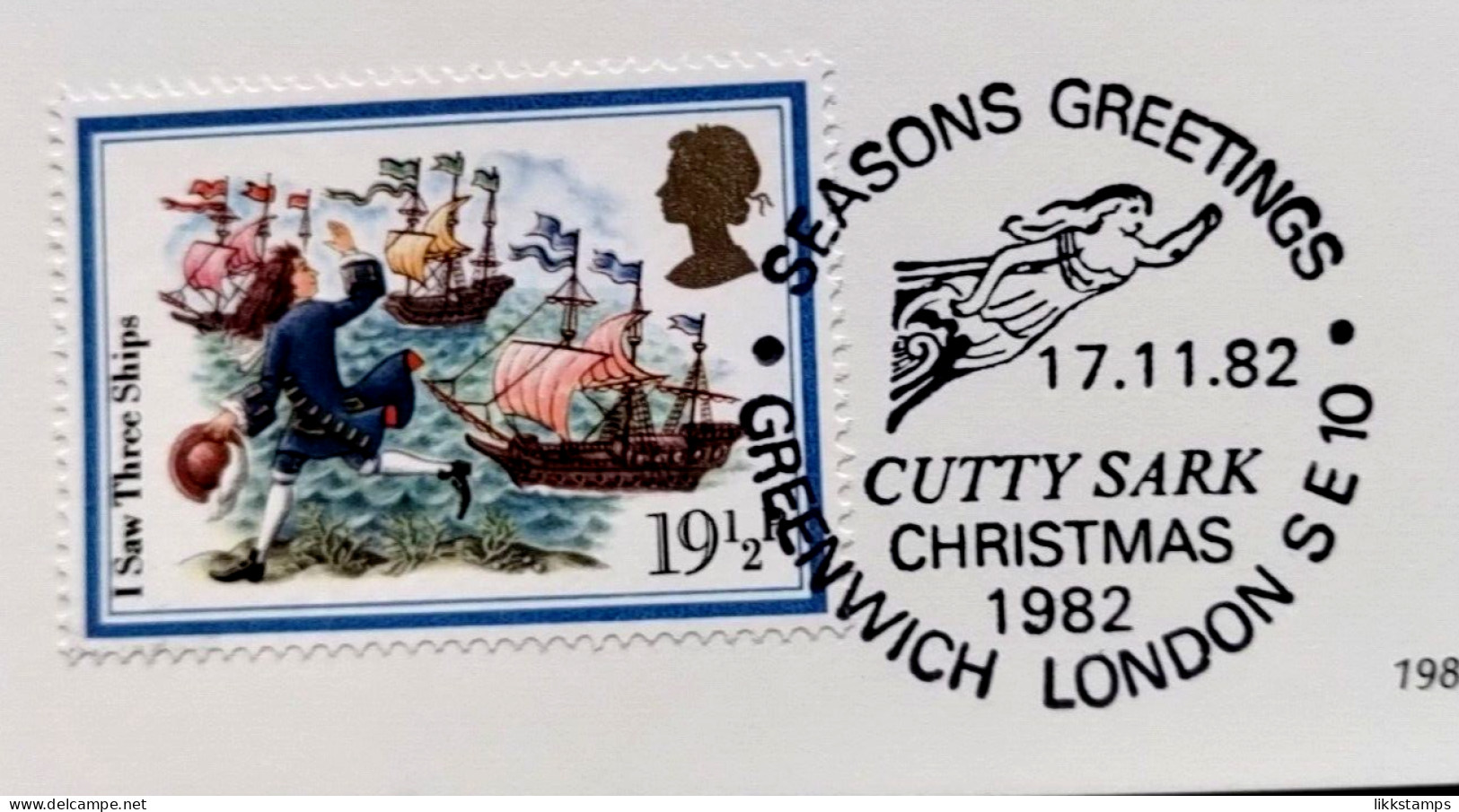 1982 'CHRISTMAS CAROLS' BENHAM SILK POSTCARDS WITH FIRST DAY OF ISSUE POSTMARKS. ( 00851 ) - Maximum Cards