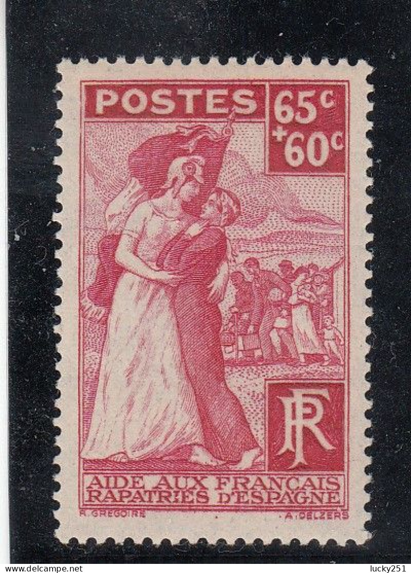 France - Année 1938 - Neuf** - N°YT 401** - Au Profit Du Comité D'assistance Aux Français Rapatriés D'Espagne - Unused Stamps