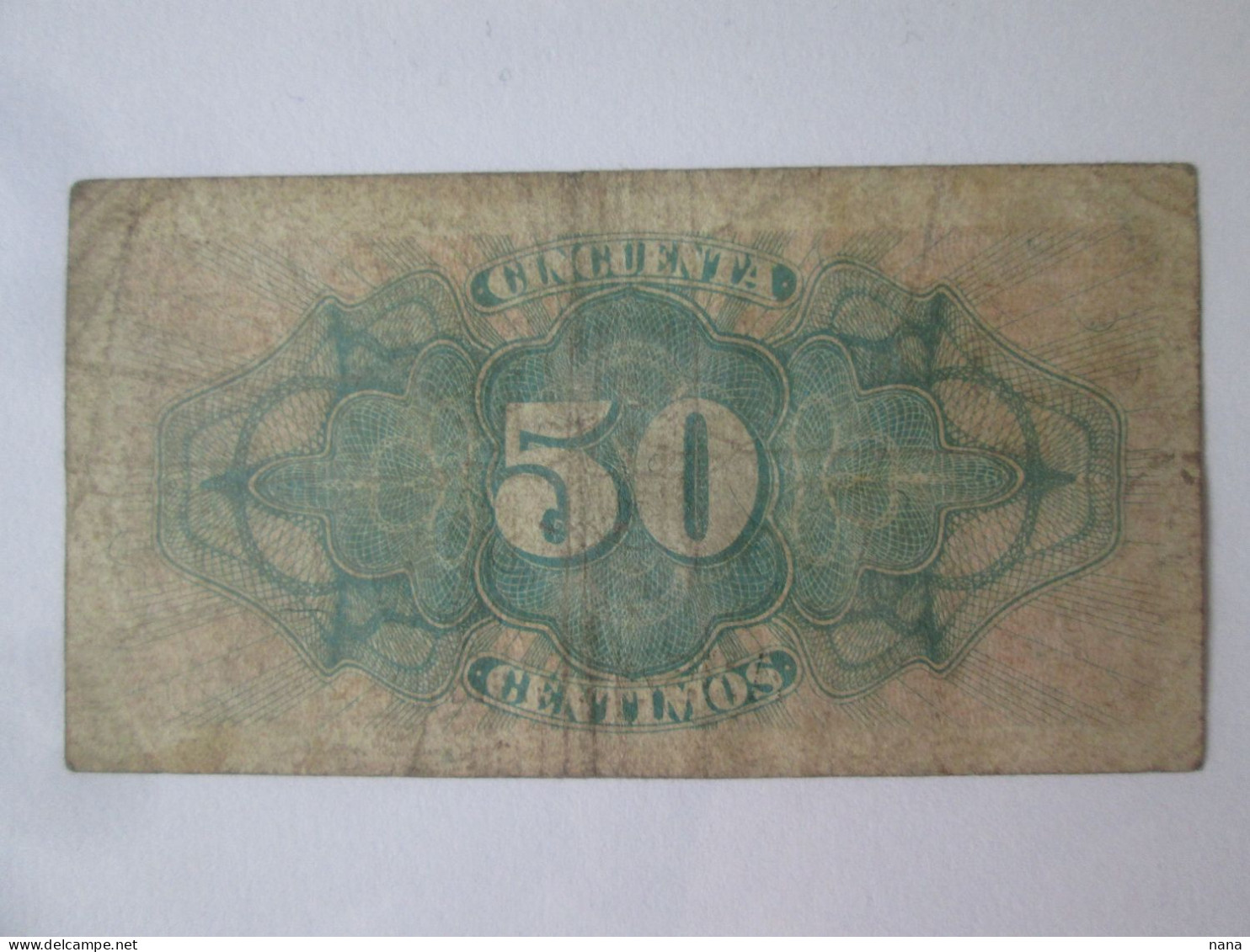 Spain 50 Centimos 1937 Banknote See Pictures - Andere & Zonder Classificatie